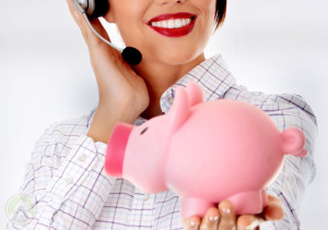 female-agent-holding-piggy-bank