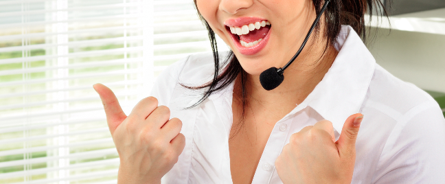 woman-call-center-agent-with-thumbs-up