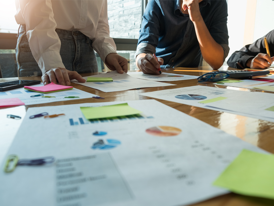 business team in a planning meeting