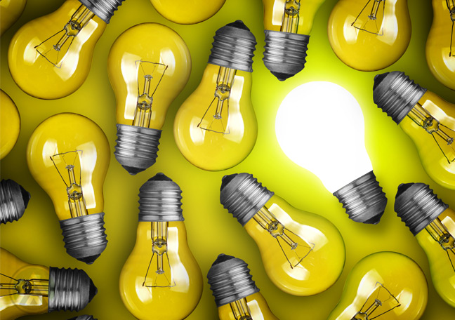 yellow-bulbs-on-yellow-background