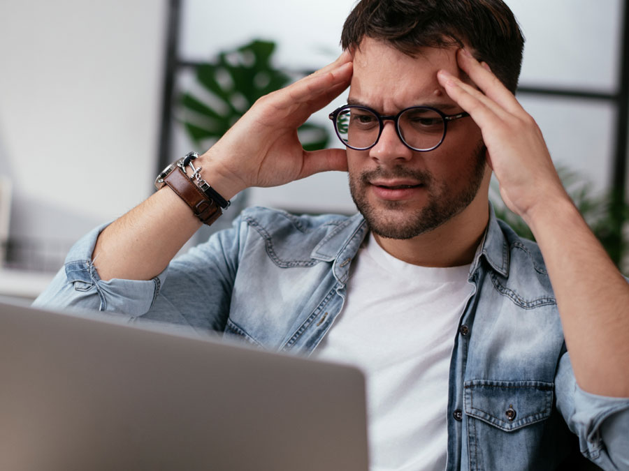 user generated content worrying man in glasses 