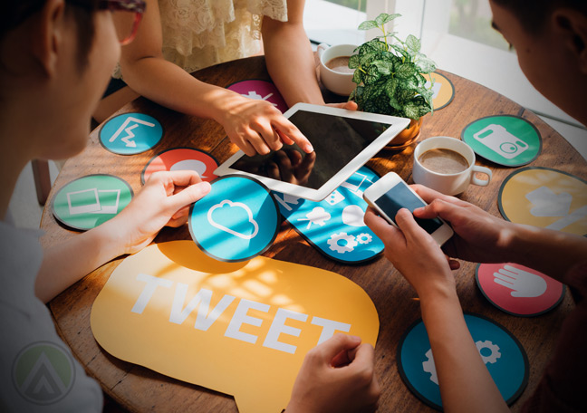 social-media-team-in-a-meeting-for-crm-using-tablets-smartphones