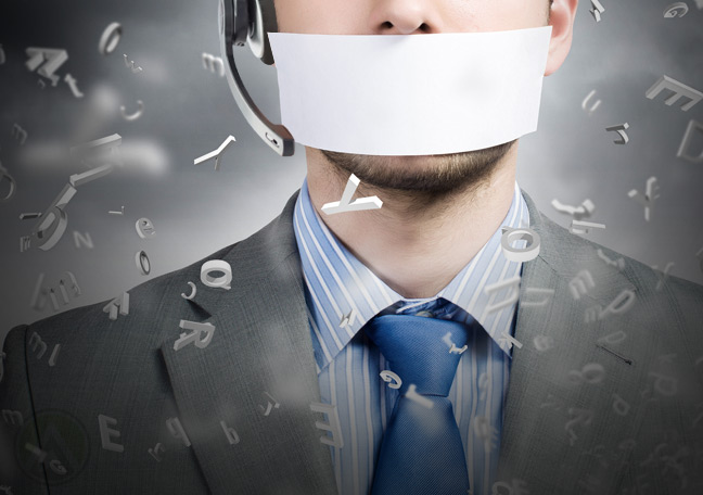 male-telemarketing-agent-with-tape-over-mouth