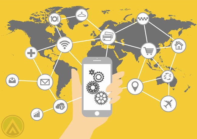 hand-holding-smartphone-connected-to-services-around-the-world
