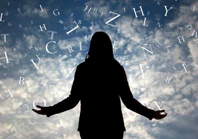 dark-black-female-figure-with-clouds-letters