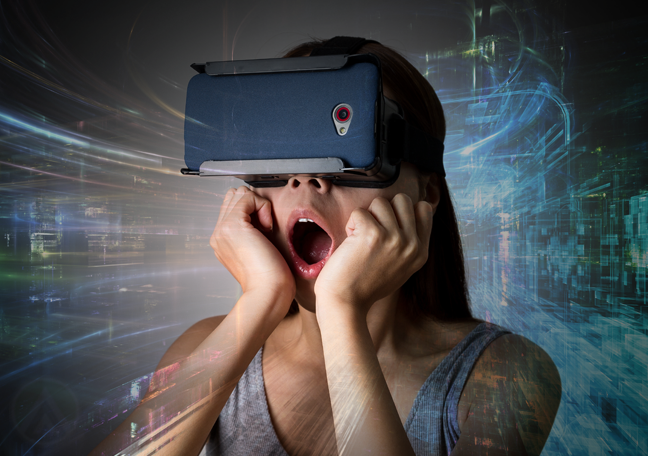 surprised-woman-wearing-virtual-reality-headset-playing-game