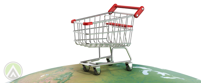 shopping-cart-on-top-of-globe