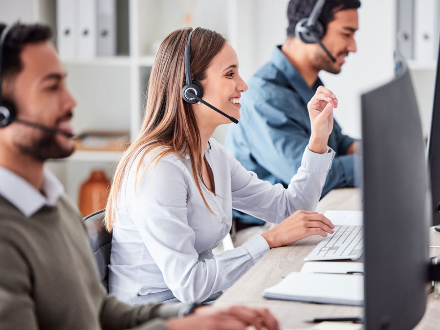 branded customer service strategy depiction call center agent CX team providing customer support satisfaction 