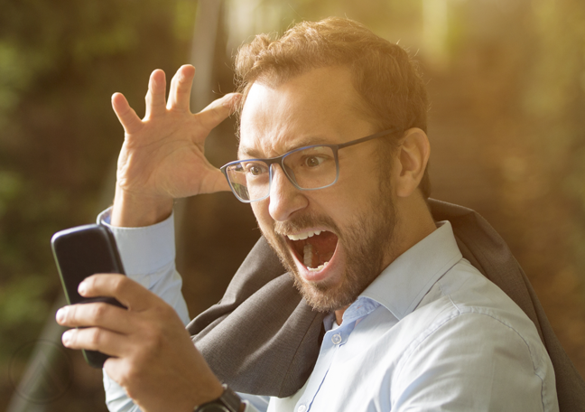 Angry Screaming At Phone Vertical Which Customer Service Blunders Frustrate Callers The Most