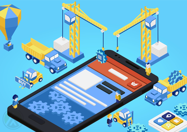 construction-crew-trucks-constructing-smartphones