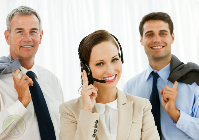 customer service agent with call center executives