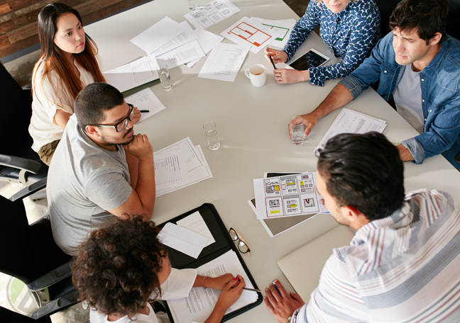 young business team in meeting in conference room