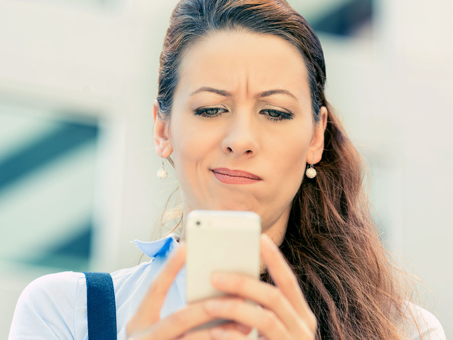 amazing customer experience challenges dissatisfied consumer staring at smartphone