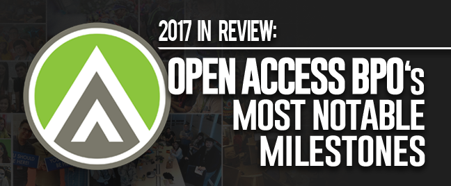 2017 in review: Open Access BPO’s most notable milestones