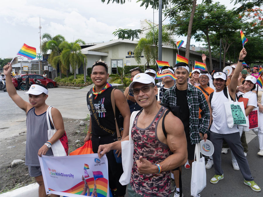 OABPO employees marching during LGBTQIA Pride month parade