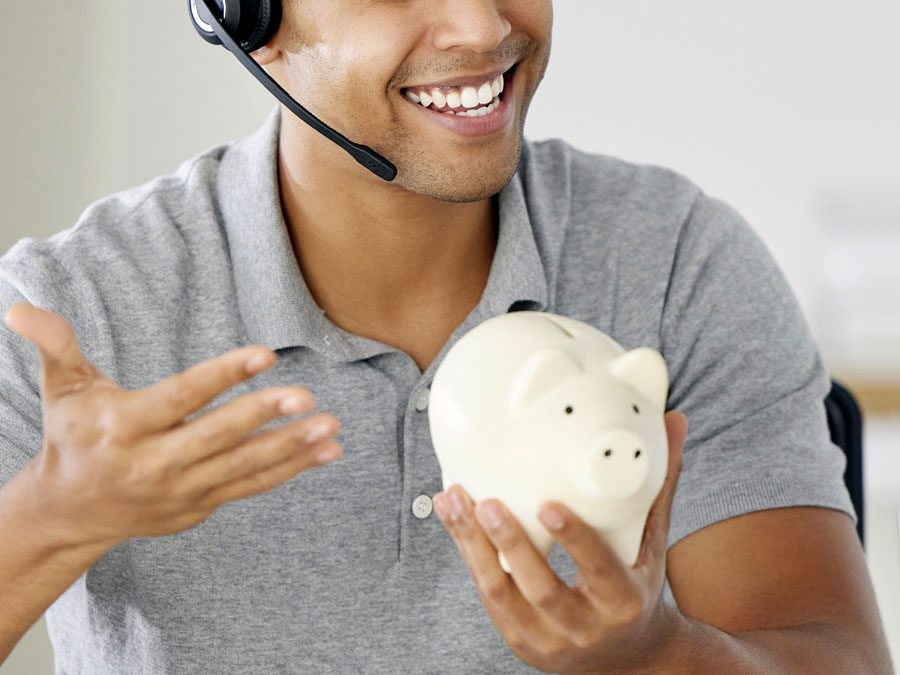 outsourcing to a call center ecommerce fraud prevention depiction cost effective piggybank