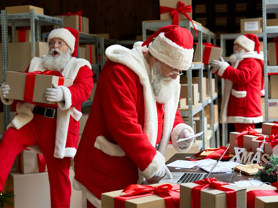 ecommerce brand santa claus managing inventory