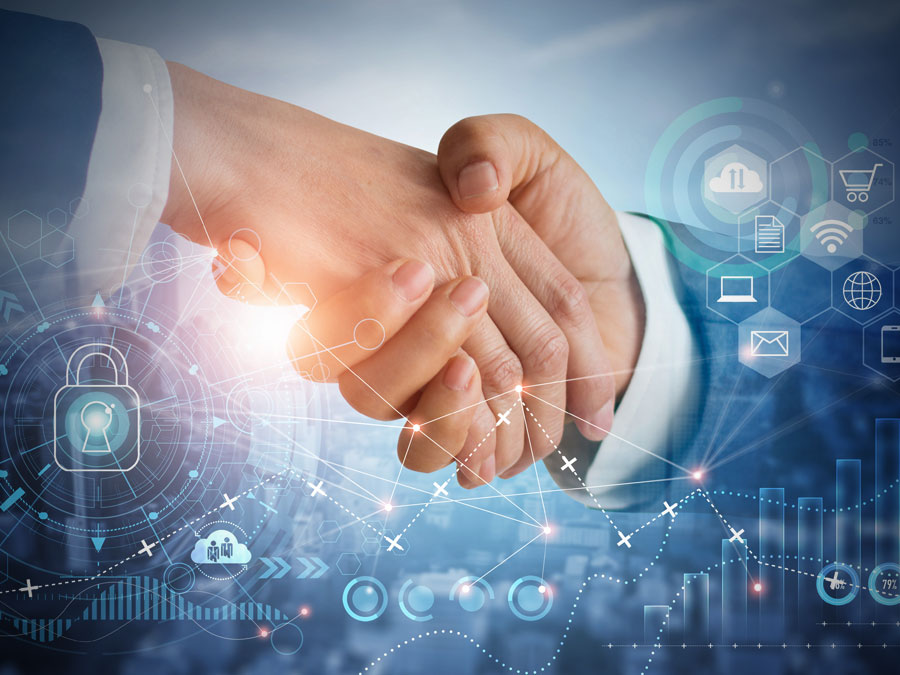 2024 data security threats depiction infosec partnership depiction executive hands shaking hands