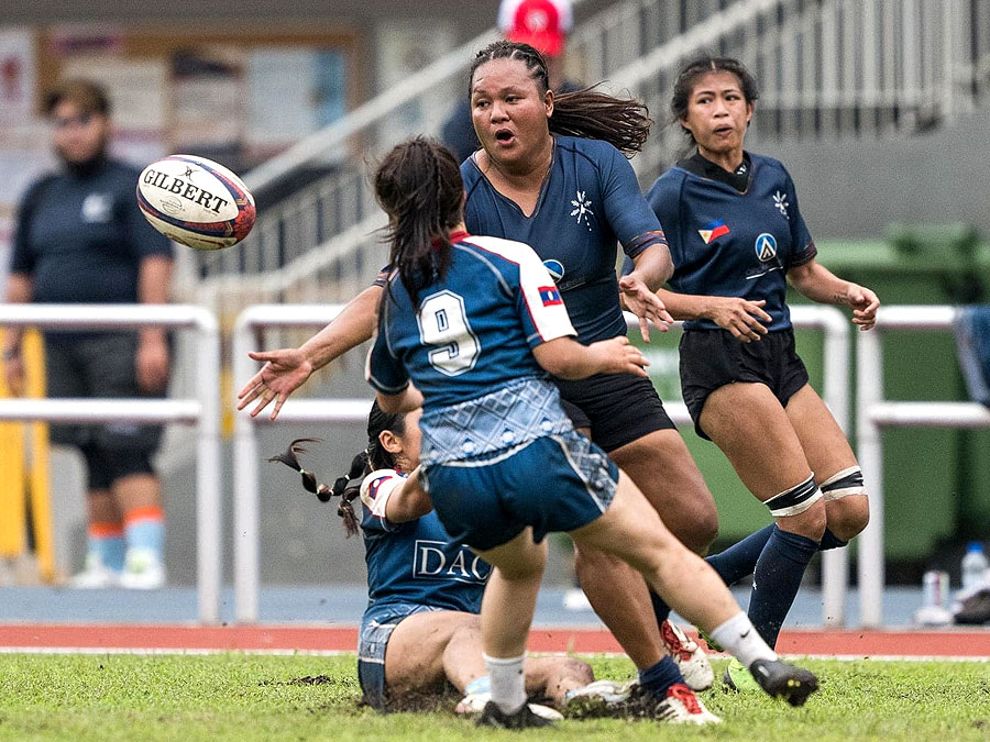 Open Access BPO Rugby team Rising Stars women Philippines team in action