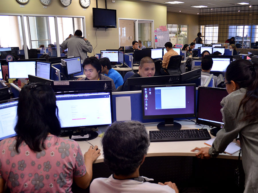 Open Access BPO call center agents at work
