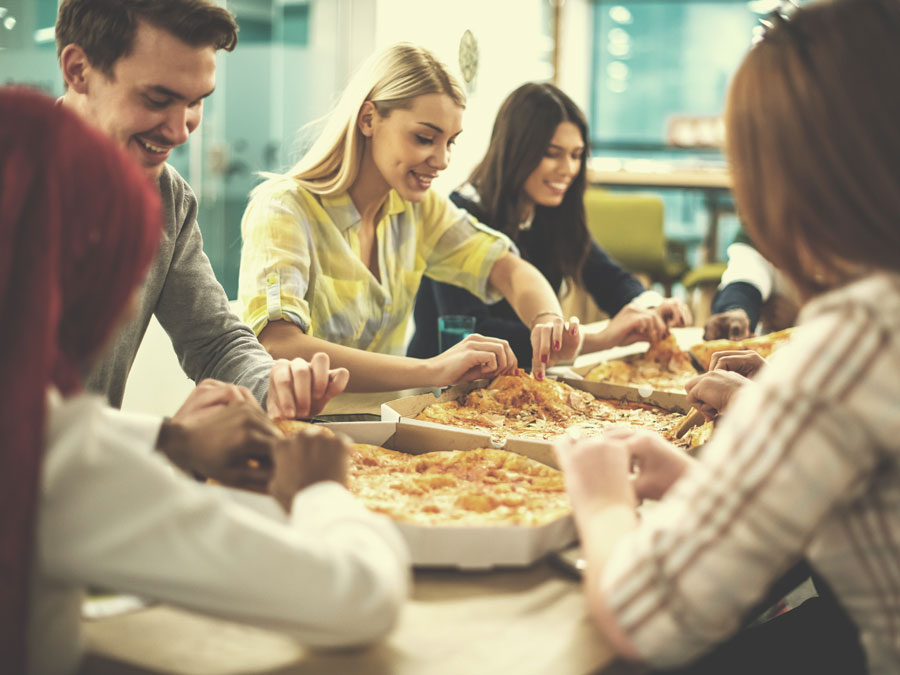 call centers in the Philippines pizza party