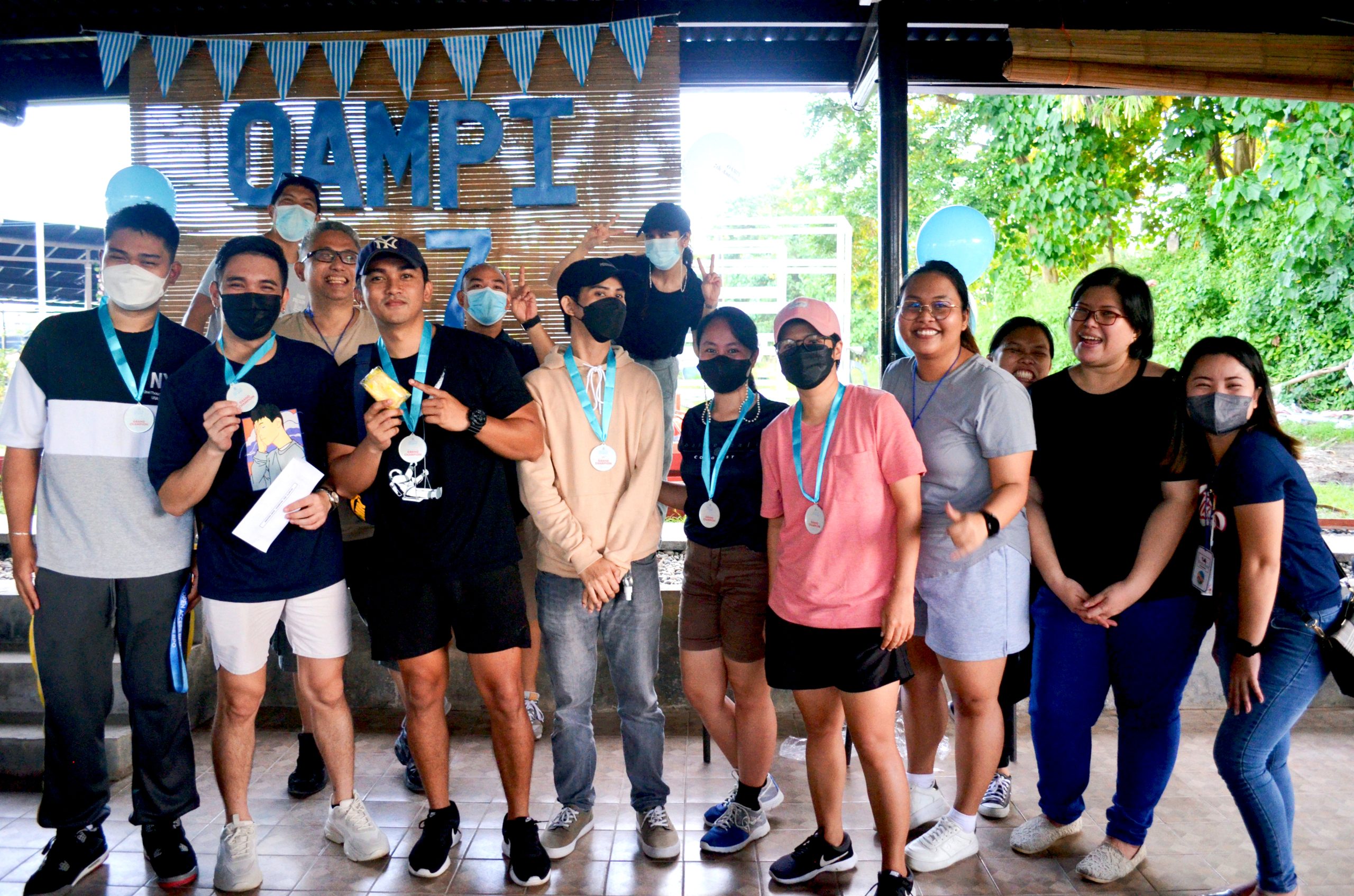 challenge winners awarded during Open Access BPO Davao team building