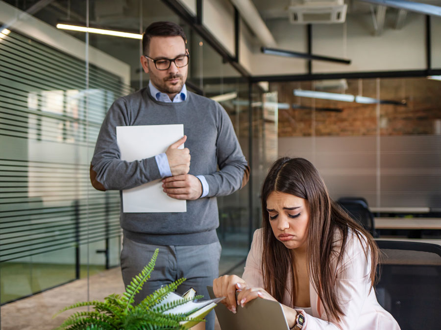 customer attrition depiction of call center employee getting fired