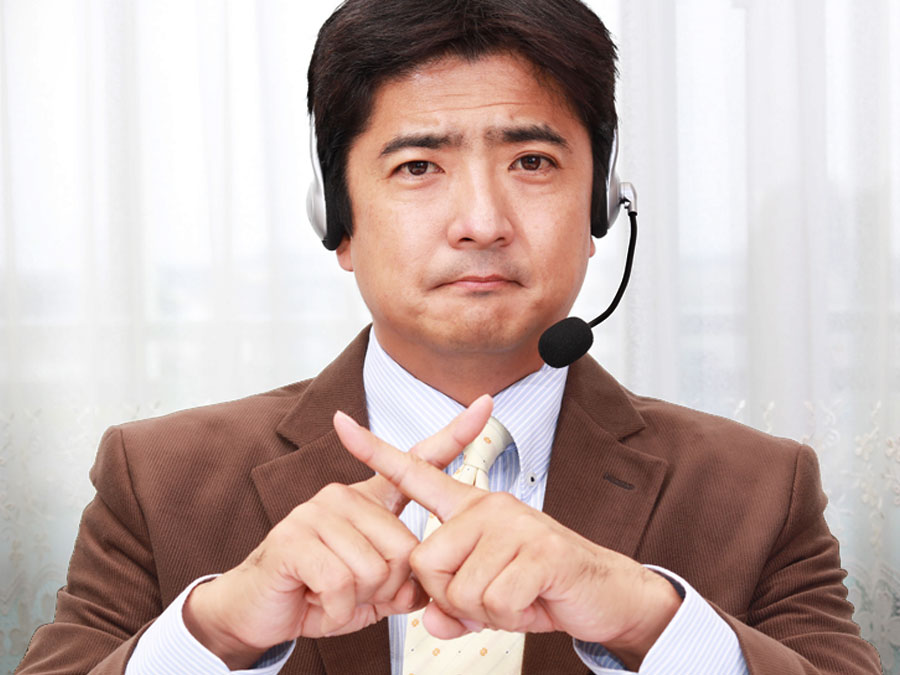 customer service tip call center agent crossing fingers
