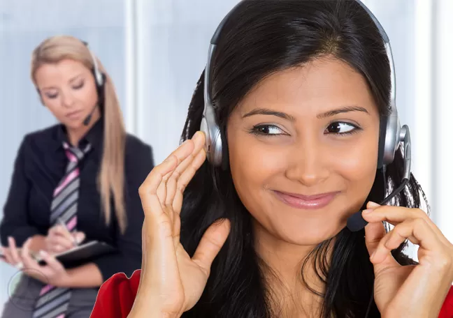Improve-customer-support-by-instilling-purpose-in-CSRs--female-CSR-being-audited--Open-Access-BPO