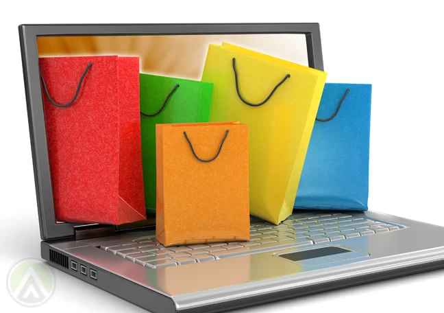 colorful-shopping-bags-coming-out-of-laptop