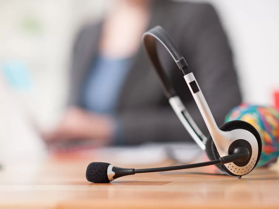 call center headset unused