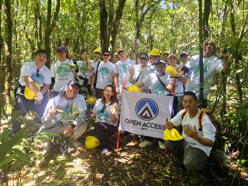Open Access BPO Makati team during Plant it Forward tree planting event in Siniloan Laguna