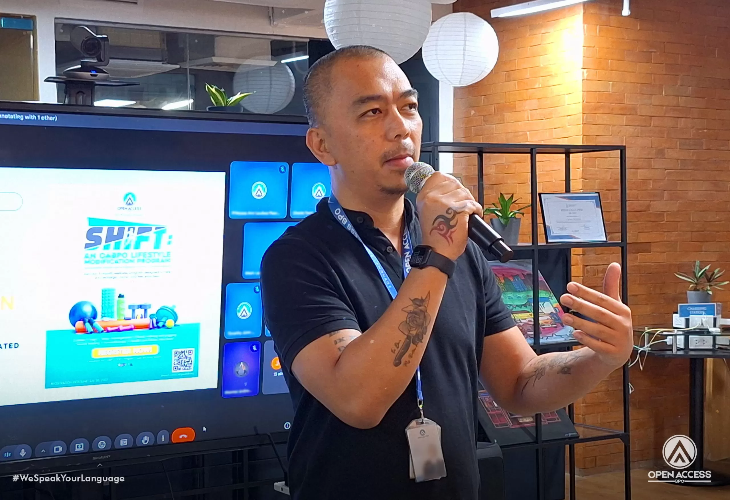 Open Access BPO Senior Director of Operations Nate Martinez during the OABPO SHIFT launch event