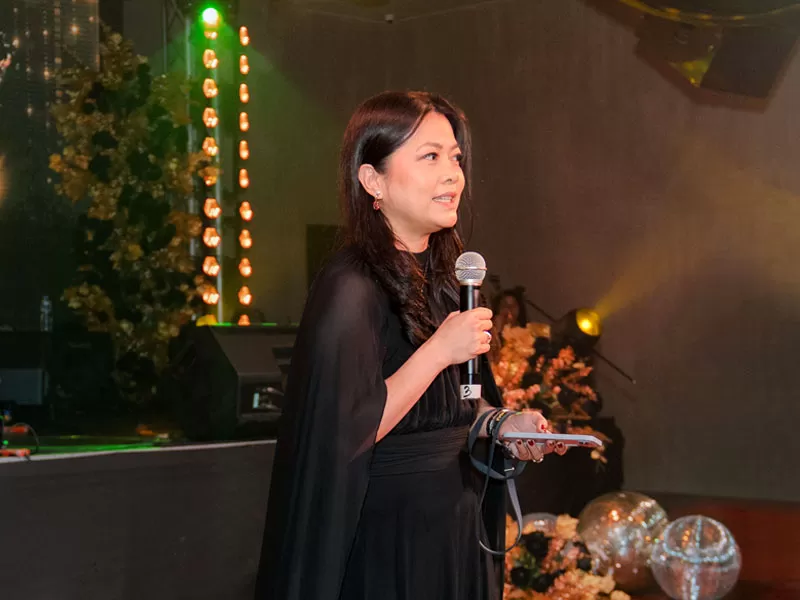 Open Access BPO VP Joy Sebastian speech during kickoff celebration in Makati